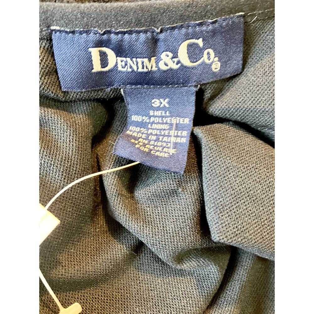 Denim & Co. Women's Black Lace Long Sleeve Shirt SZ 3X NWT - Picture 9 of 11